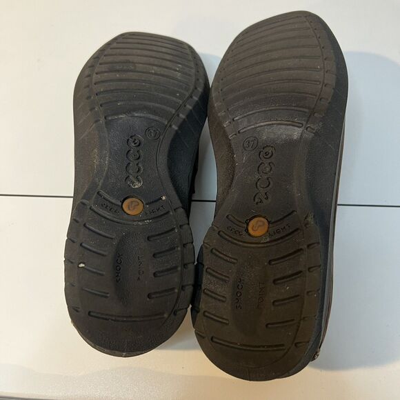 ECCO Women's Brown Suede Slip On Loafers Square Toe Shock Lite Comfort Size 37 - Picture 7 of 7